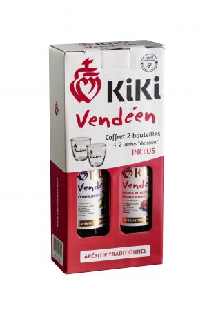 Coffret Apéritif - Kiki Vendéen 2 bouteilles et 2 verres Kiki